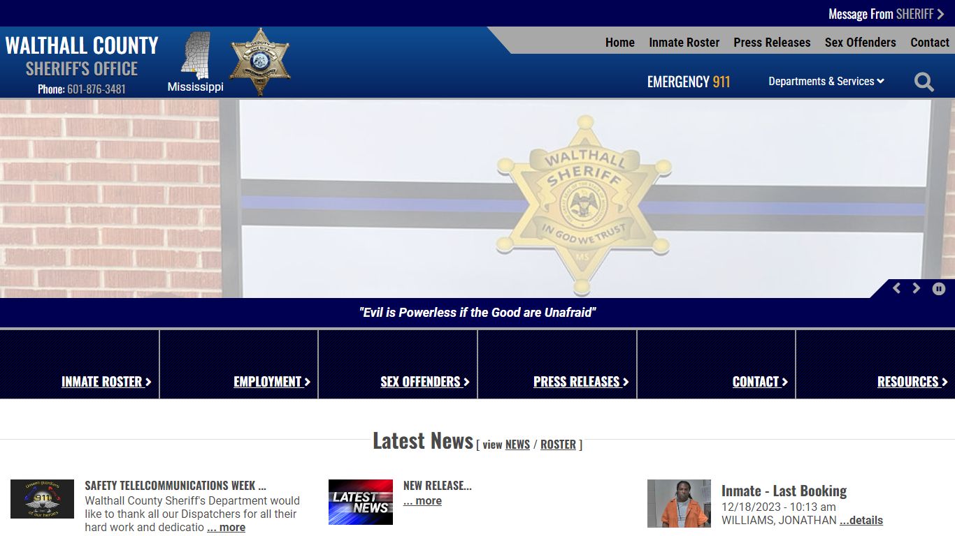 Inmate Roster - Walthall County MS Sheriff's Office